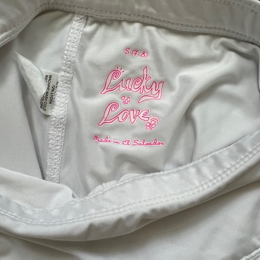 Girls Lucky In Love Tennis Tank and Pleated Skirt Size 7-8 - Picture 5 of 7